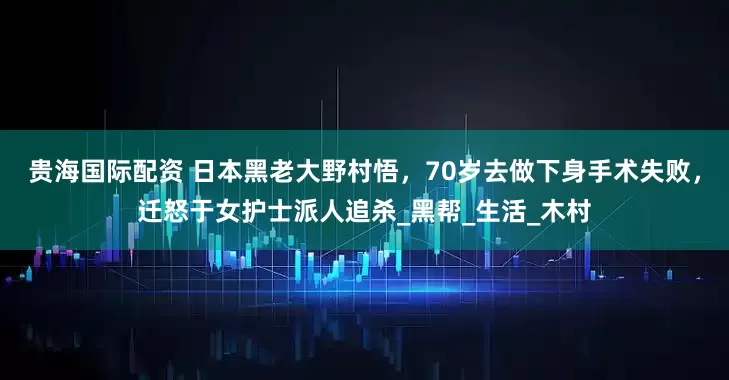 贵海国际配资 日本黑老大野村悟，70岁去做下身手术失败，迁怒于女护士派人追杀_黑帮_生活_木村